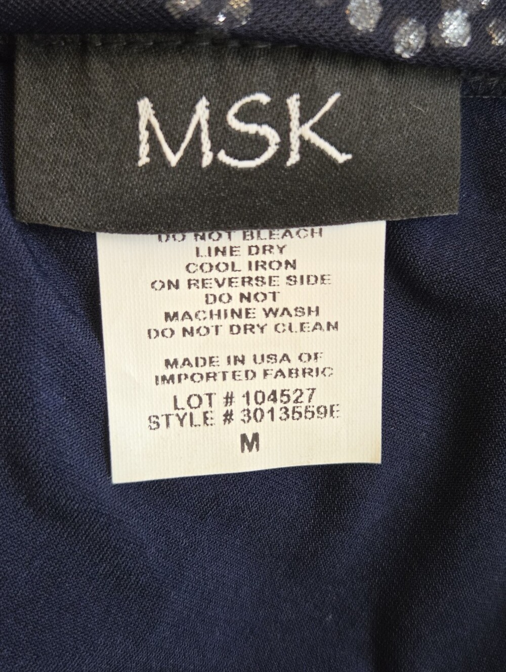 MSK Navy Embellished Cape Formal Gown Rhinestone Pearl Maxi Dress M - Picture 11 of 13